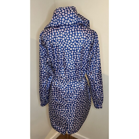 Joules Golightly Blue Daisy Packaway Waterproof Rain Jacket Coat Size US 8 WM - Picture 3 of 11